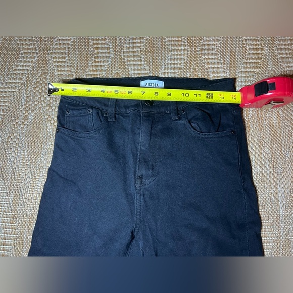 Pistola Women's Teagan High Waist Slit
Cuff Slim Leg Black Jeans,Size 28 - Picture 6 of 10